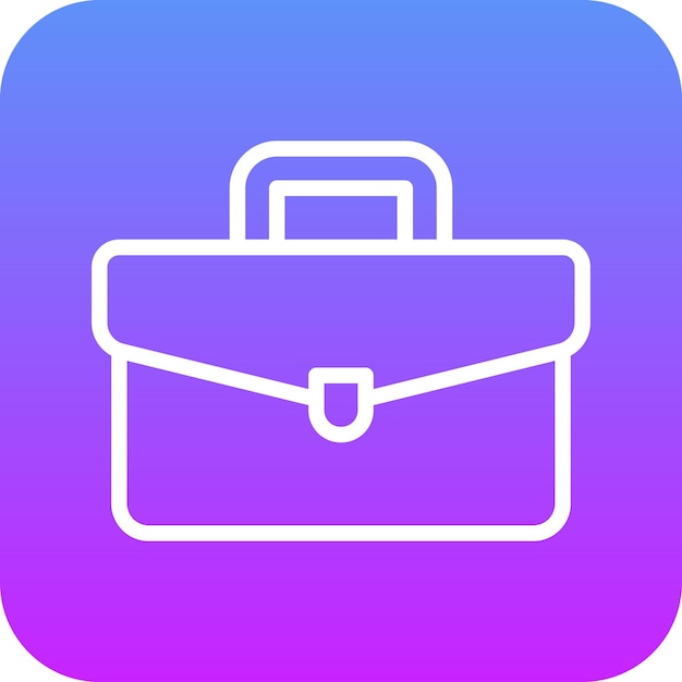 Ilustración del icono vectorial del maletín del conjunto de iconos de moda