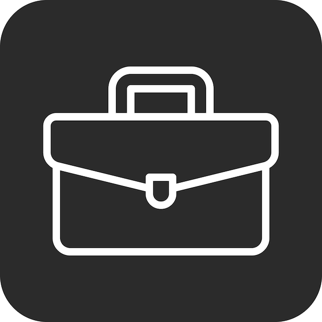 Ilustración del icono vectorial del maletín del conjunto de iconos de moda