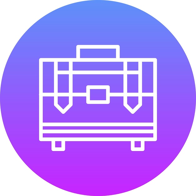 Ilustración del icono vectorial del maletín del conjunto de iconos de negocios