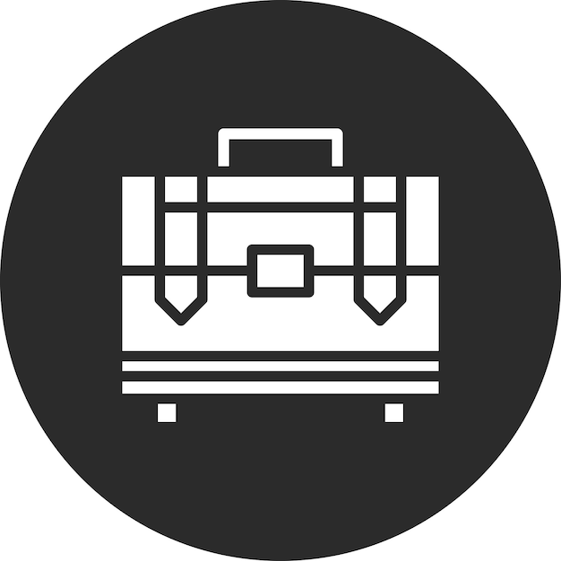 Ilustración del icono vectorial del maletín del conjunto de iconos de negocios
