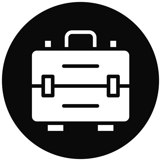 Ilustración del icono vectorial del maletín secreto del conjunto de iconos de Corrupción