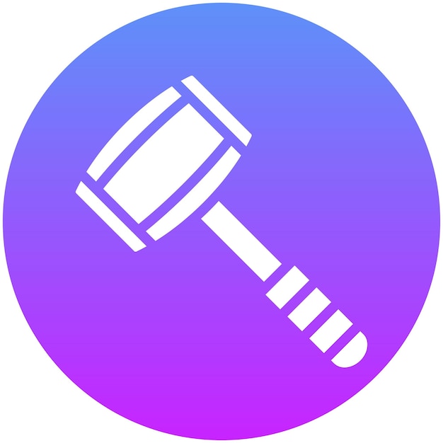 Ilustración del icono vectorial de Mallet del conjunto de iconos de mejoras para el hogar