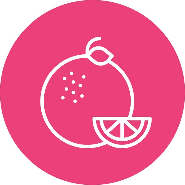 Ilustración del icono vectorial en mandarín del conjunto de iconos de frutas y verduras