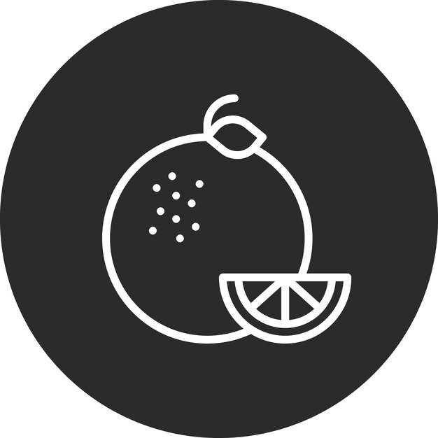 Ilustración del icono vectorial en mandarín del conjunto de iconos de frutas y verduras