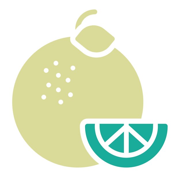Ilustración del icono vectorial en mandarín del conjunto de iconos de frutas y verduras