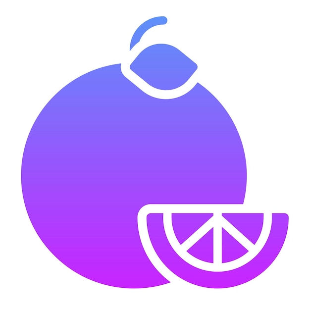 Ilustración del icono vectorial en mandarín del conjunto de iconos de frutas y verduras