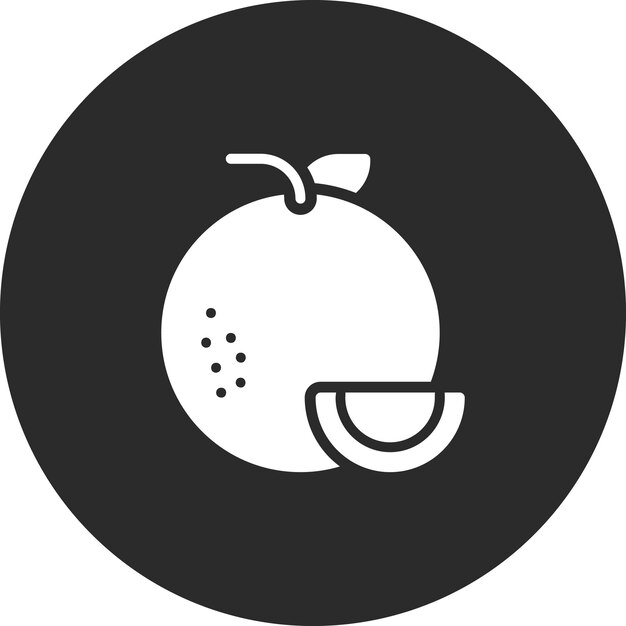 Ilustración del icono vectorial de mandarina del conjunto de iconos de frutas y verduras