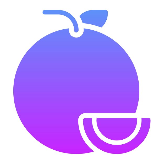 Ilustración del icono vectorial de mandarina del conjunto de iconos de frutas y verduras
