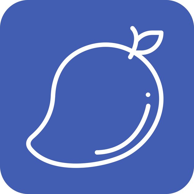 Ilustración del icono vectorial de mango del conjunto de iconos de frutas y verduras