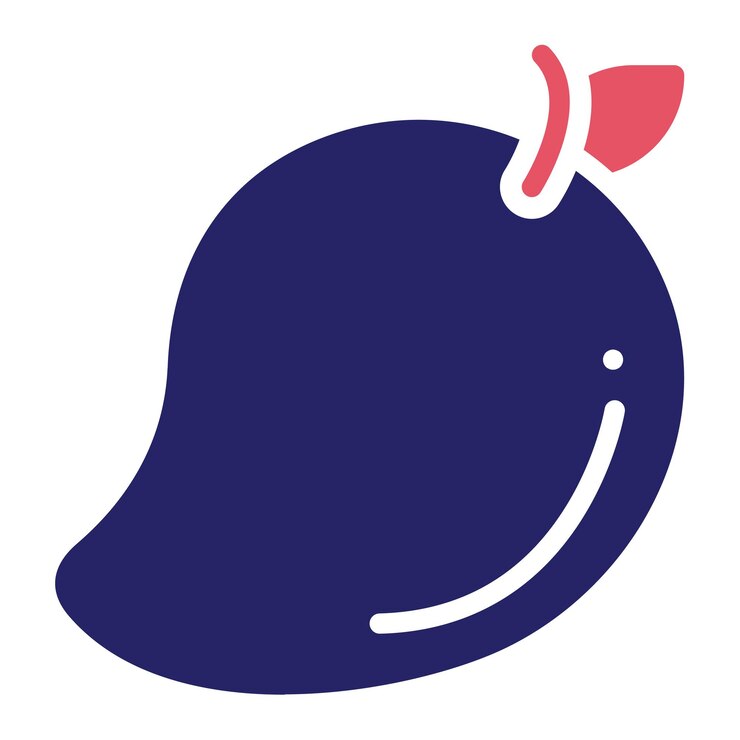 Vector ilustración del icono vectorial de mango del conjunto de iconos de frutas y verduras