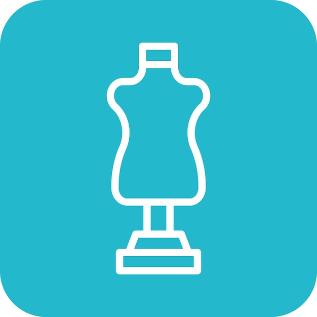 Ilustración del ícono vectorial del maniquí del conjunto de íconos de moda