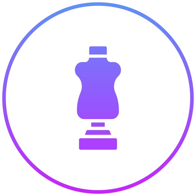 Ilustración del ícono vectorial del maniquí del conjunto de íconos de moda