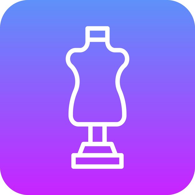 Ilustración del ícono vectorial del maniquí del conjunto de íconos de moda