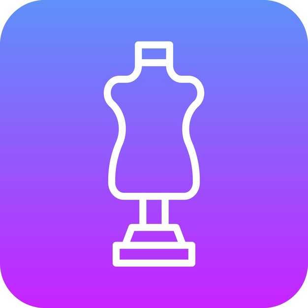 Vector ilustración del ícono vectorial del maniquí del conjunto de íconos de moda