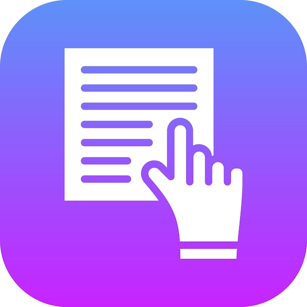 Ilustración del icono vectorial de la mano del conjunto de iconos de aprendizaje