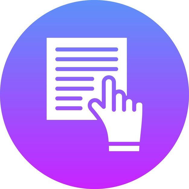 Ilustración del icono vectorial de la mano del conjunto de iconos de aprendizaje
