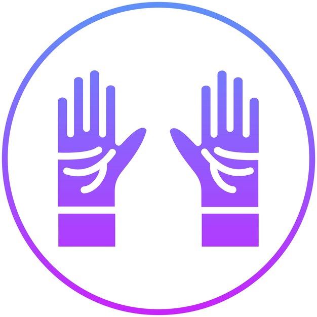 Ilustración del icono vectorial de las manos hacia arriba del conjunto de iconos de donaciones