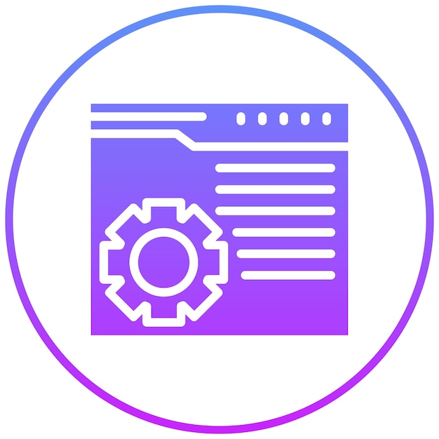 Ilustración del icono vectorial de mantenimiento web del conjunto de iconos de marketing