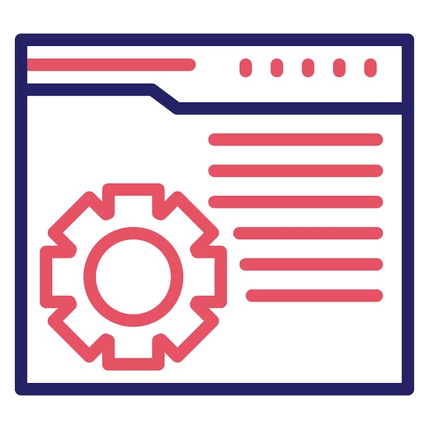 Ilustración del icono vectorial de mantenimiento web del conjunto de iconos de marketing