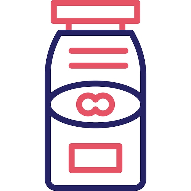 Ilustración del icono vectorial de la mantequilla de maní del icono de la mañana y el desayuno