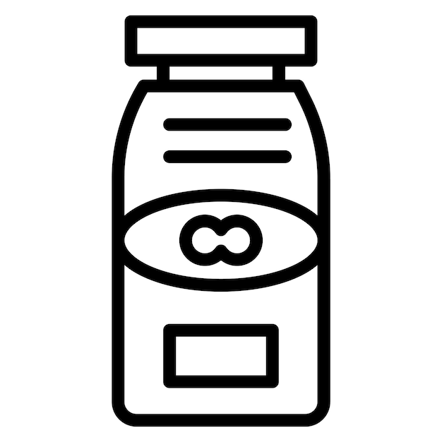 Ilustración del icono vectorial de la mantequilla de maní del icono de la mañana y el desayuno