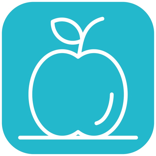 Ilustración del icono vectorial de la manzana del conjunto de iconos de Pilates