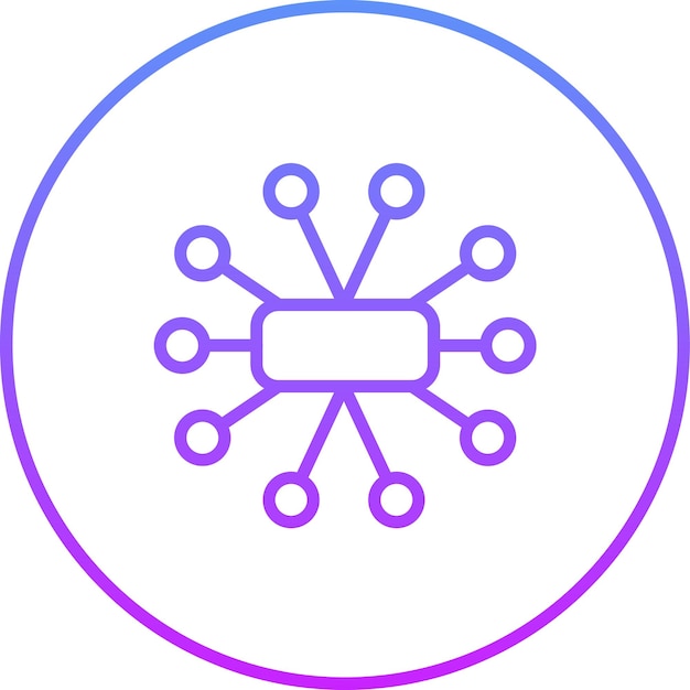 Ilustración del icono vectorial del mapa mental del conjunto de iconos de infografías