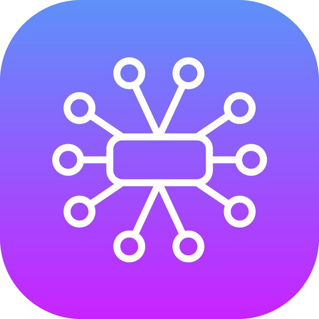 Ilustración del icono vectorial del mapa mental del conjunto de iconos de infografías