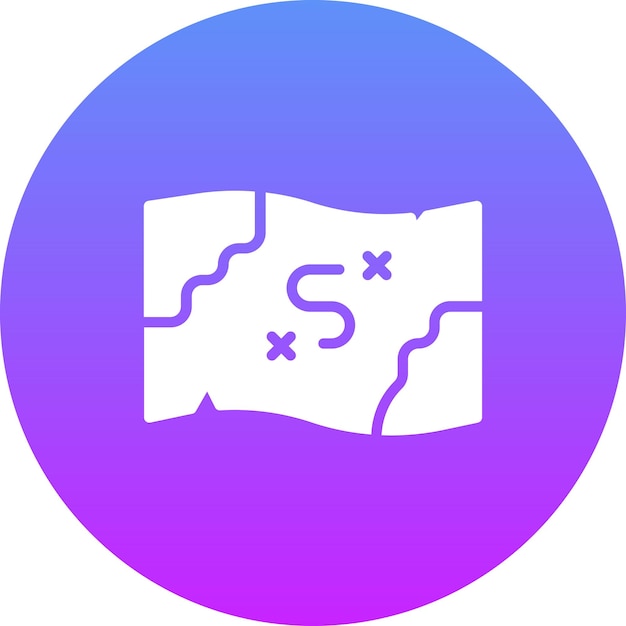 Ilustración del icono vectorial del mapa pirata del conjunto de iconos piratas