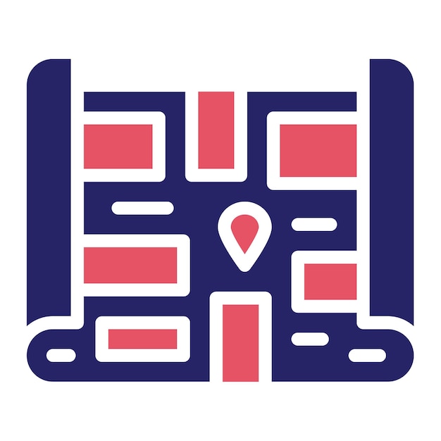 Ilustración del icono vectorial del mapa del tesoro del conjunto de iconos de la historia