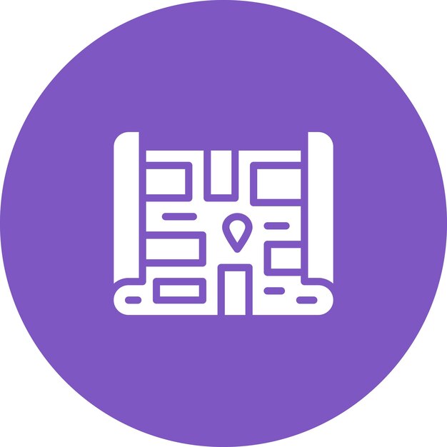 Ilustración del icono vectorial del mapa del tesoro del conjunto de iconos de la historia