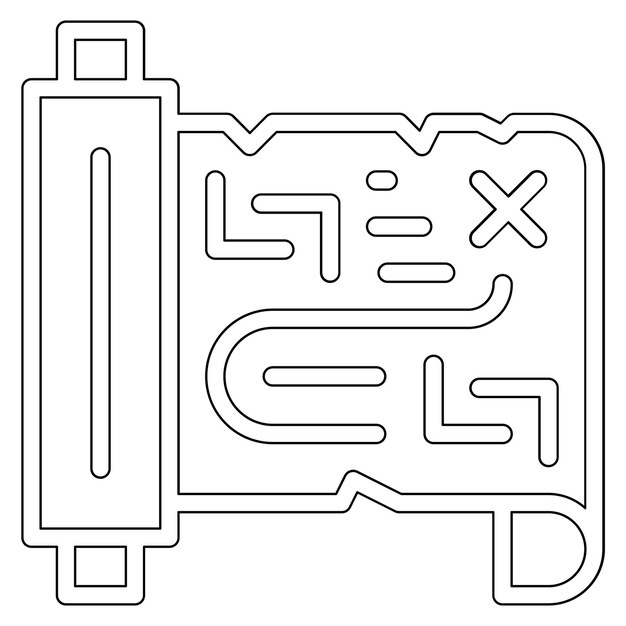 Ilustración del icono vectorial del mapa del tesoro del conjunto de iconos de la historia