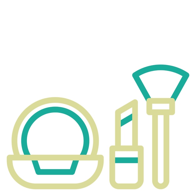 Ilustración del icono vectorial de maquillaje del conjunto de iconos de bodas