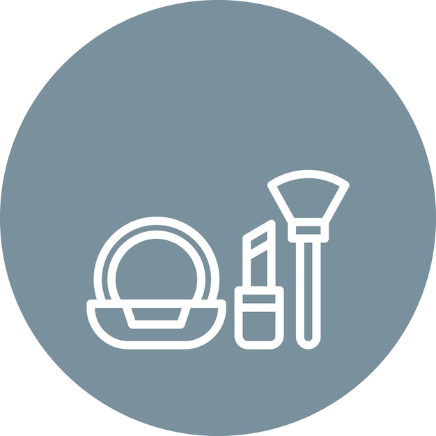 Ilustración del icono vectorial de maquillaje del conjunto de iconos de bodas