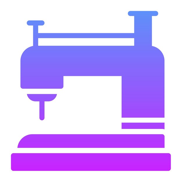 Ilustración del icono vectorial de la máquina de coser del conjunto de iconos de moda