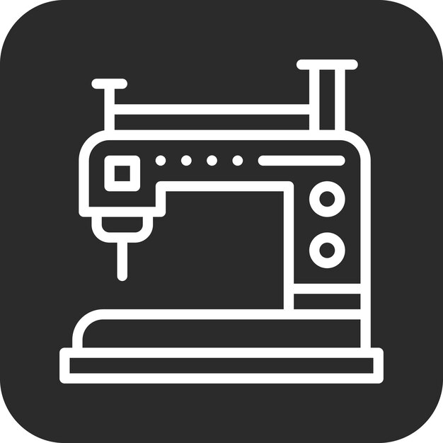Ilustración del icono vectorial de la máquina de coser del conjunto de iconos de moda