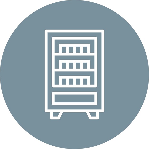 Ilustración del icono vectorial de la máquina expendedora del conjunto de iconos de la ciudad inteligente