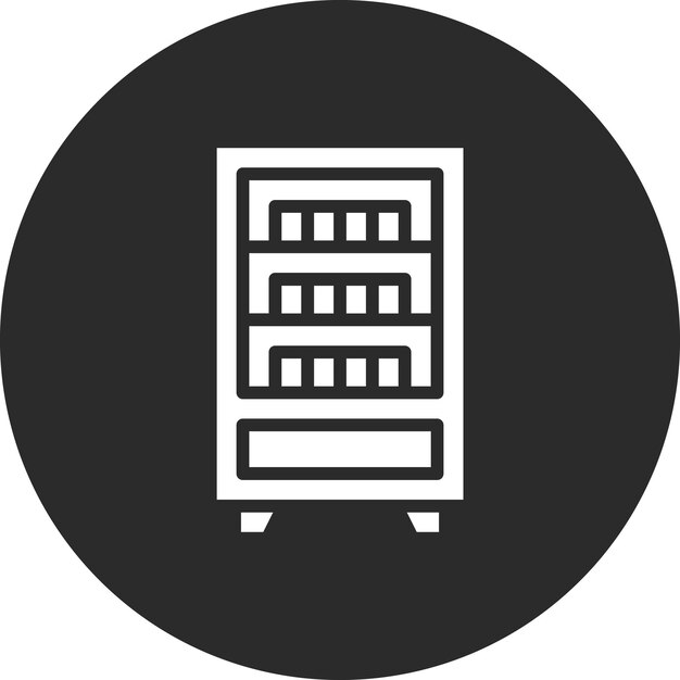Ilustración del icono vectorial de la máquina expendedora del conjunto de iconos de la ciudad inteligente