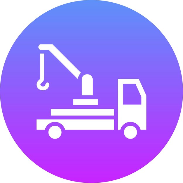 Ilustración del icono vectorial de la máquina de la grúa del conjunto de iconos de entrega y logística