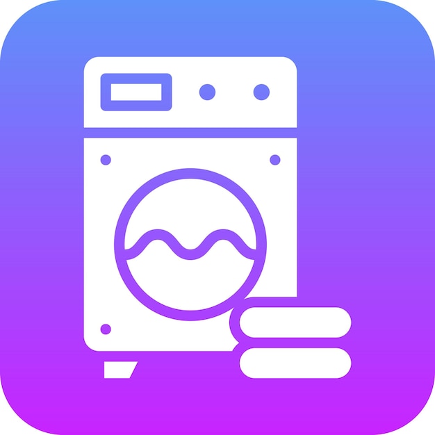 Ilustración del icono vectorial de la máquina de lavar del conjunto de iconos de la ciudad inteligente