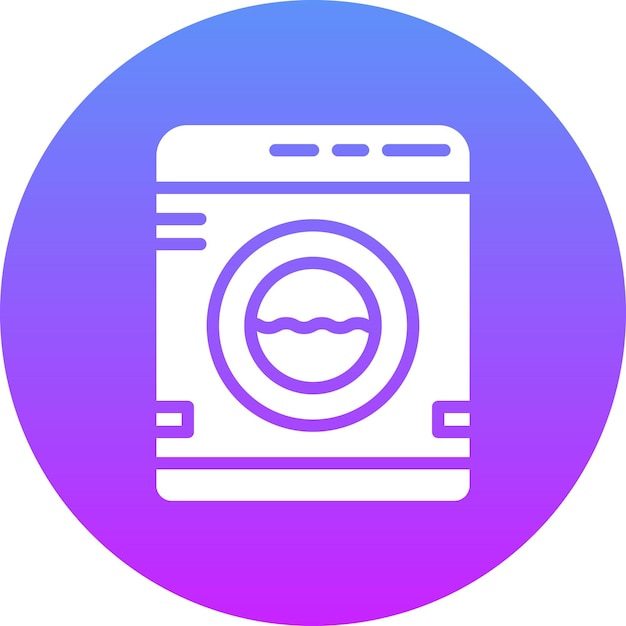 Ilustración del icono vectorial de la máquina de lavar del conjunto de iconos de costura