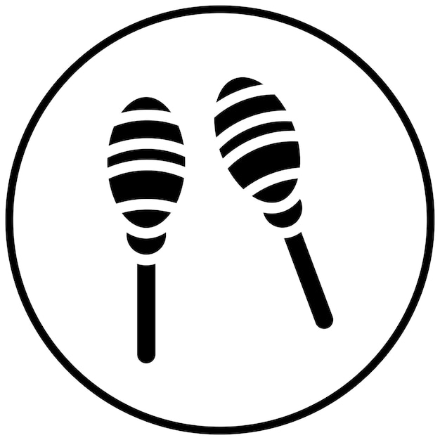 Ilustración del icono vectorial de Maracas del conjunto de iconos de Festa Junina