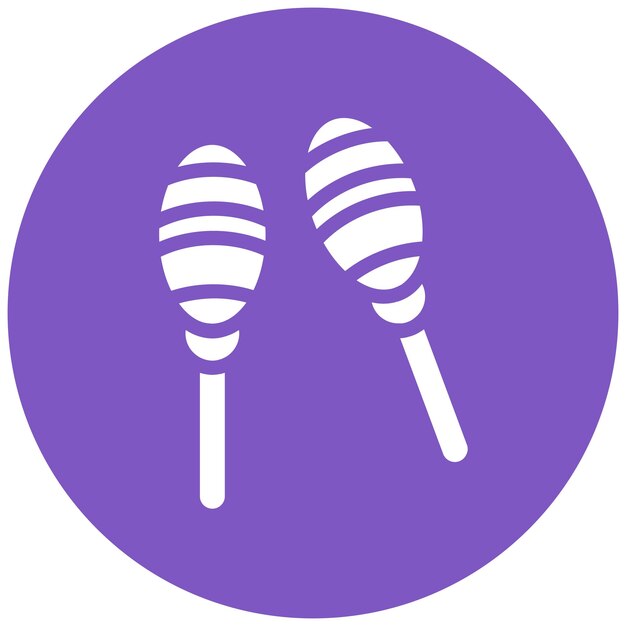 Ilustración del icono vectorial de Maracas del conjunto de iconos de Festa Junina