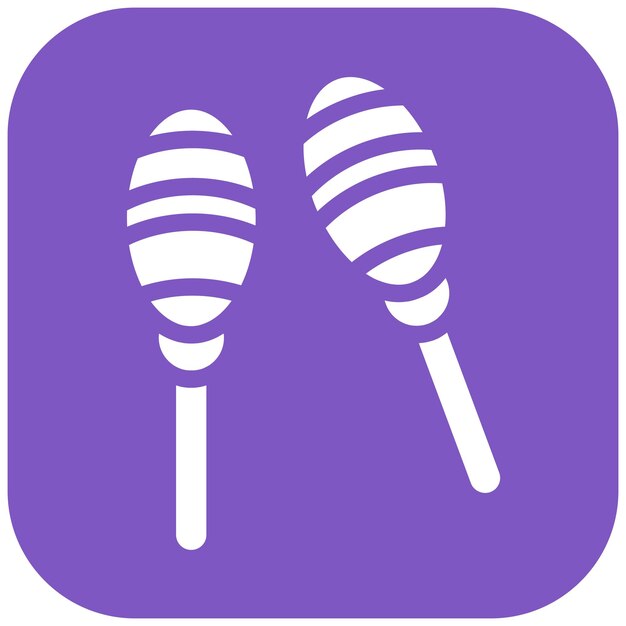 Ilustración del icono vectorial de Maracas del conjunto de iconos de Festa Junina