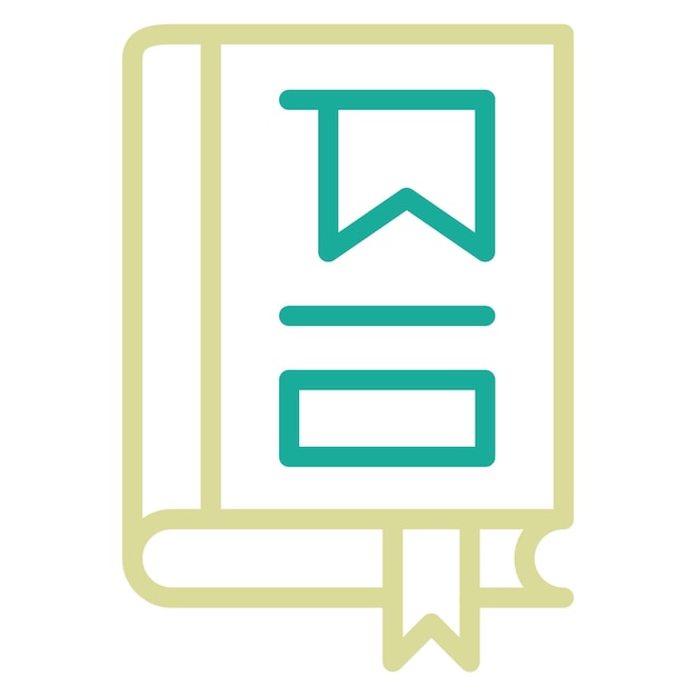 Ilustración del icono vectorial del marcador del conjunto de iconos de la biblioteca