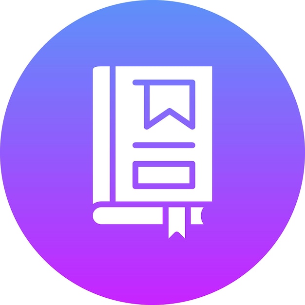Ilustración del icono vectorial del marcador del conjunto de iconos de la biblioteca