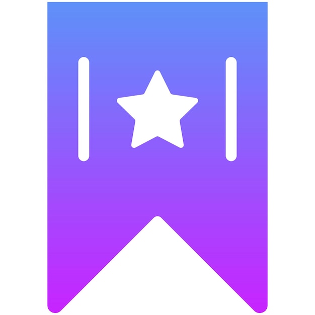 Ilustración del icono vectorial del marcador del conjunto de iconos de literatura
