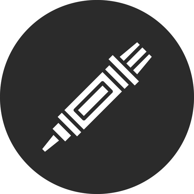Ilustración del icono vectorial del marcador del conjunto de iconos de papelería de Office