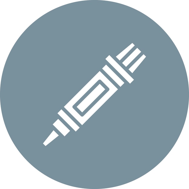 Ilustración del icono vectorial del marcador del conjunto de iconos de papelería de Office