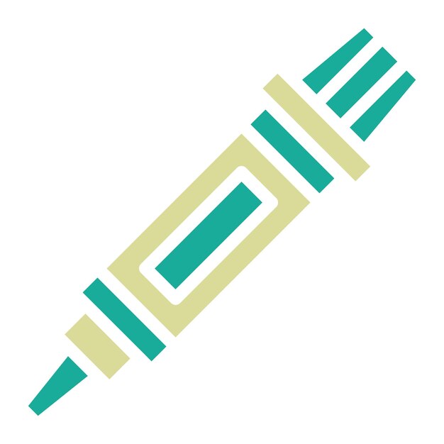 Ilustración del icono vectorial del marcador del conjunto de iconos de papelería de Office